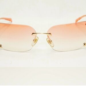 Versace Authentic Gradient Rose and Gold Jewl Studded Sunglasses Authentic